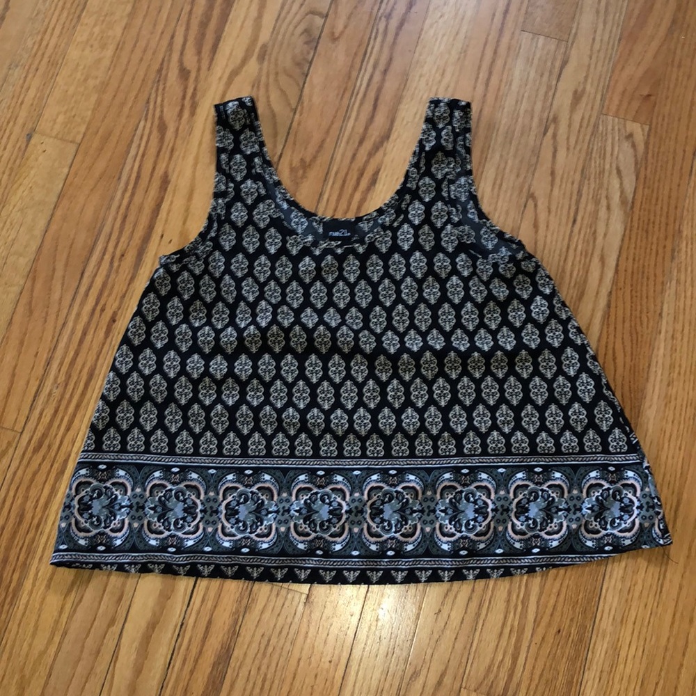 Dressy crop tank top.  Rue 21 M
